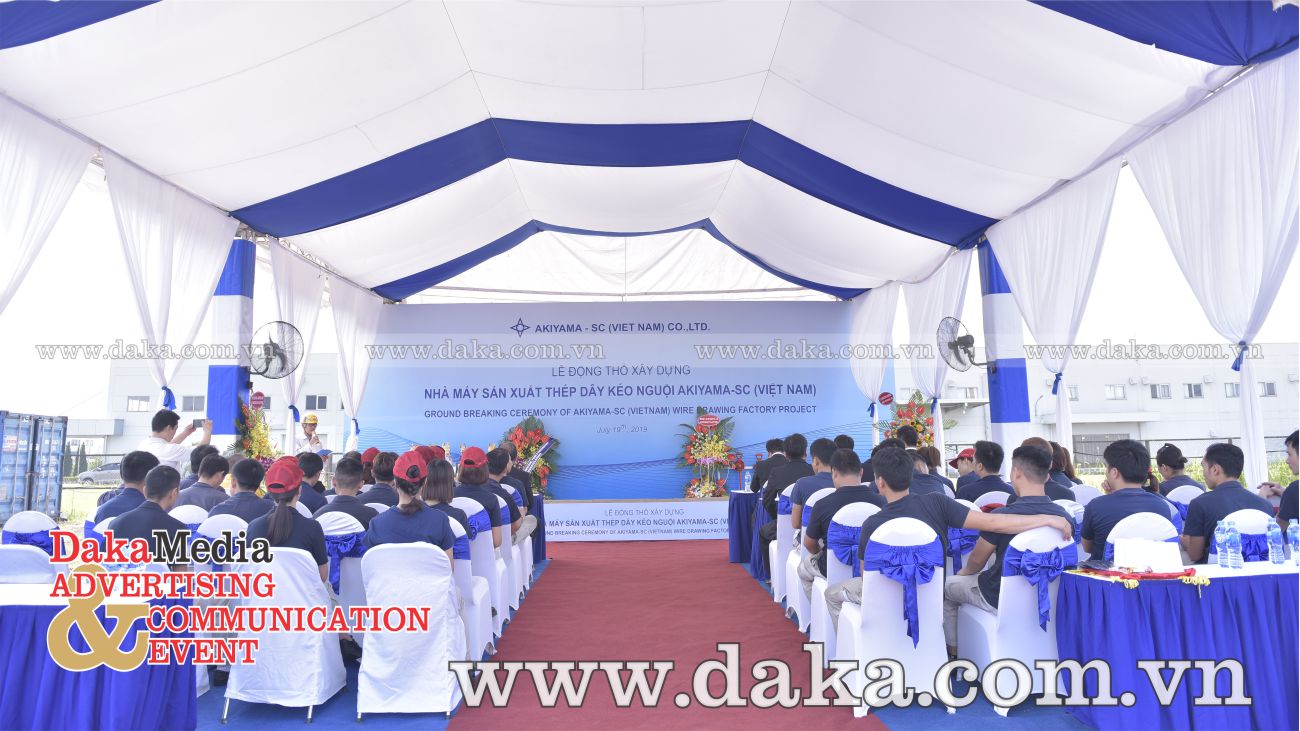 Lễ động thổ xây dựng Nhà máy sản xuất thép dây kéo nguội Akiyama-SC 